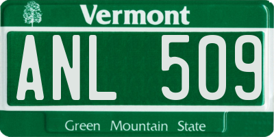 VT license plate ANL509