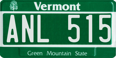 VT license plate ANL515