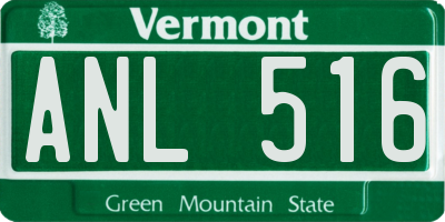 VT license plate ANL516