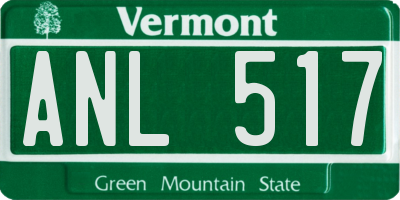 VT license plate ANL517