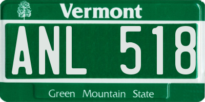 VT license plate ANL518