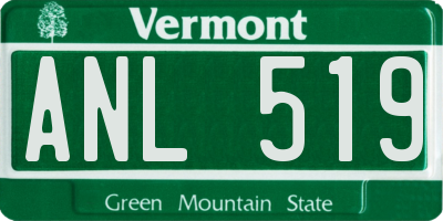 VT license plate ANL519