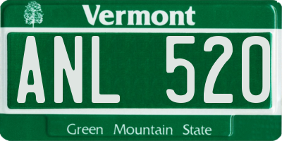 VT license plate ANL520