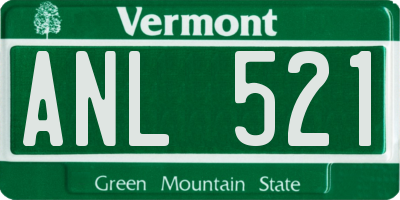 VT license plate ANL521