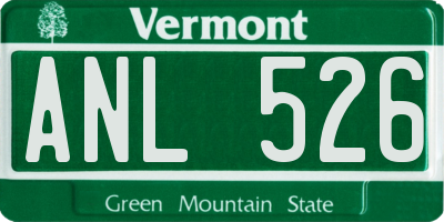 VT license plate ANL526