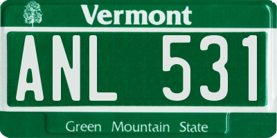 VT license plate ANL531