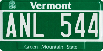 VT license plate ANL544