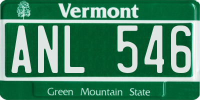 VT license plate ANL546