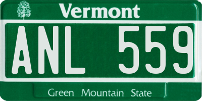 VT license plate ANL559