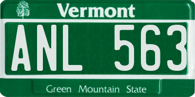 VT license plate ANL563