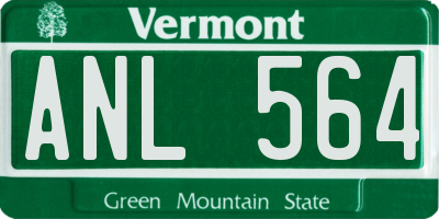 VT license plate ANL564