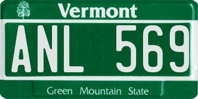 VT license plate ANL569
