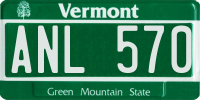 VT license plate ANL570