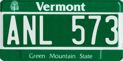 VT license plate ANL573