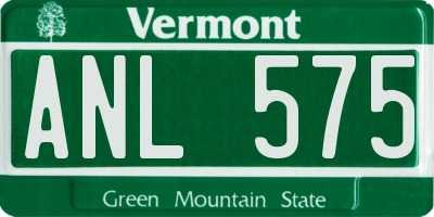 VT license plate ANL575