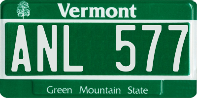 VT license plate ANL577