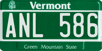 VT license plate ANL586