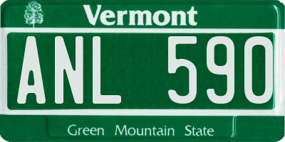 VT license plate ANL590