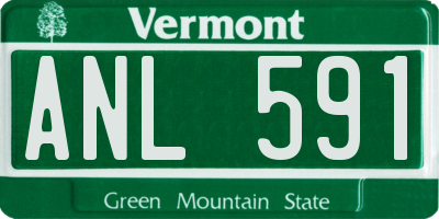 VT license plate ANL591