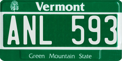 VT license plate ANL593