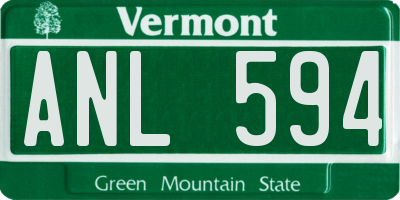 VT license plate ANL594