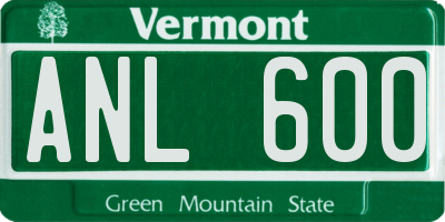 VT license plate ANL600