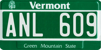 VT license plate ANL609