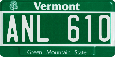 VT license plate ANL610