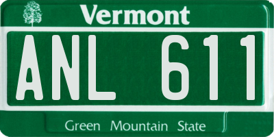 VT license plate ANL611
