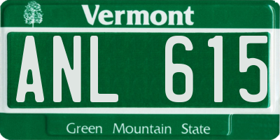 VT license plate ANL615