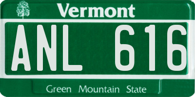 VT license plate ANL616