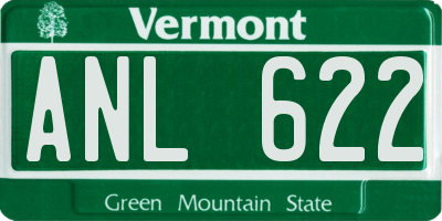 VT license plate ANL622