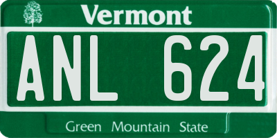 VT license plate ANL624