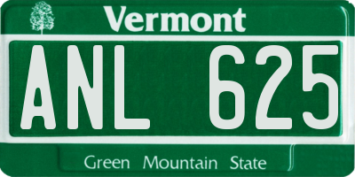 VT license plate ANL625