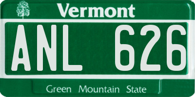 VT license plate ANL626