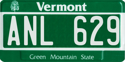 VT license plate ANL629