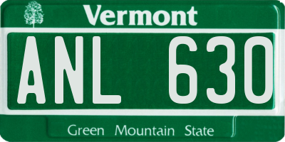 VT license plate ANL630