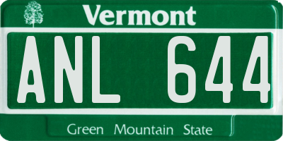 VT license plate ANL644