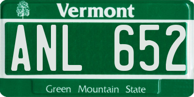 VT license plate ANL652