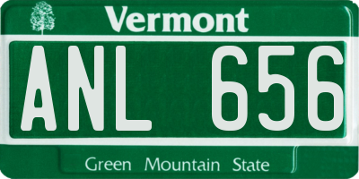 VT license plate ANL656