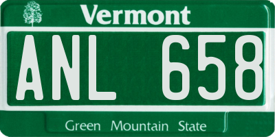 VT license plate ANL658