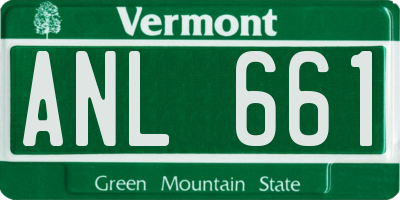 VT license plate ANL661
