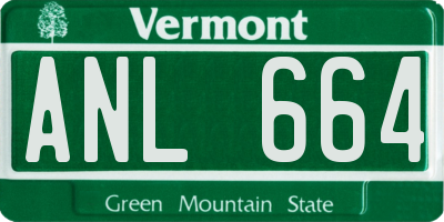 VT license plate ANL664