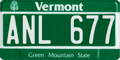 VT license plate ANL677