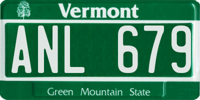 VT license plate ANL679