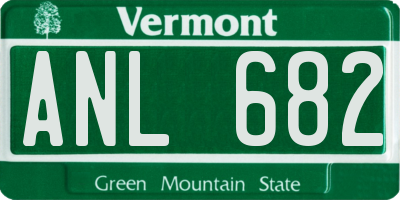VT license plate ANL682