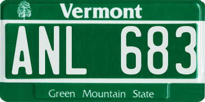 VT license plate ANL683