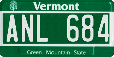 VT license plate ANL684