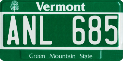 VT license plate ANL685