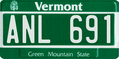 VT license plate ANL691